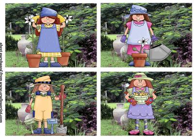 4 Garden Girl Toppers