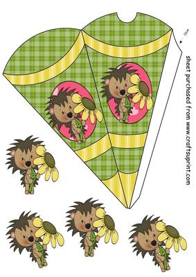 Floral Hedgehog Pillow Cone 3
