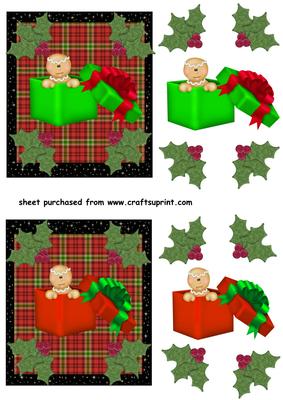 2 Christmas Gingerbread Toppers