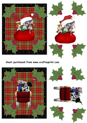 Cat and Dog Christmas Toppers