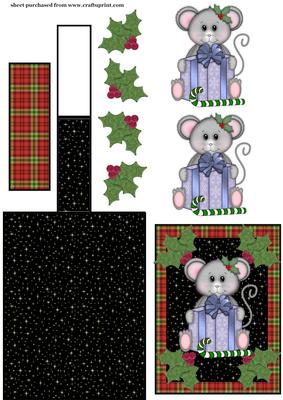 Christmas Mouse Easel Card