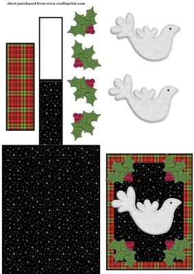 Christmas Dove Easel Card 1