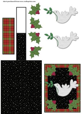Christmas Dove Easel Card 2