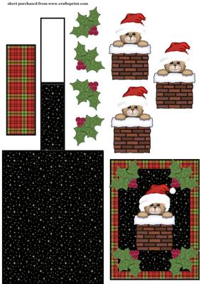 Santa Ted Easel Card
