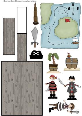 Build Your Own Pirate Easel Card 1