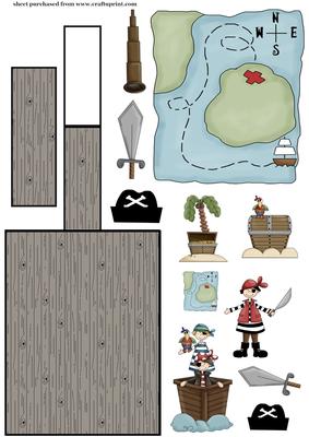 Build Your Own Pirate Easel Card 2