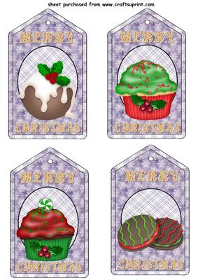 4 Christmas Treat Tag Toppers