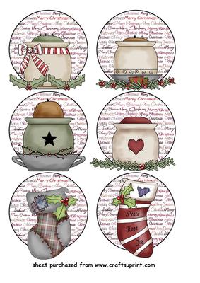 6 Red Christmas Decoration Toppers
