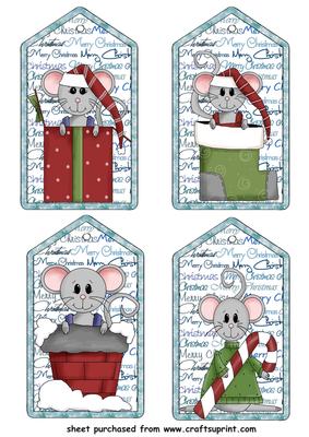 4 Christmas Mouse Toppers 2