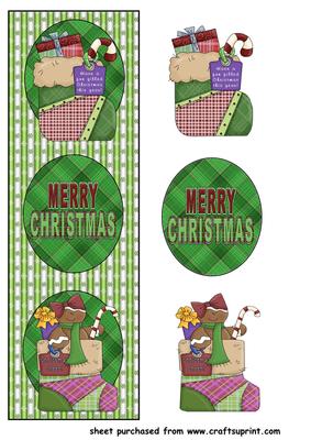Christmas Stockings Topper/card Front 1