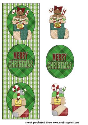 Christmas Stockings Topper/card Front 2