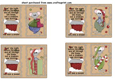 4 Christmas Cookie Mouse Toppers 1
