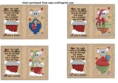 4 Christmas Cookie Mouse Toppers 2