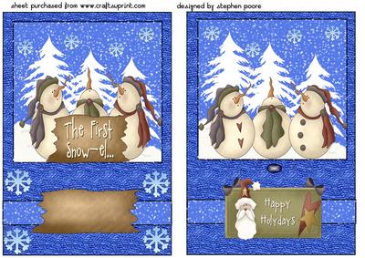2 Snowman Christmas Card Fronts