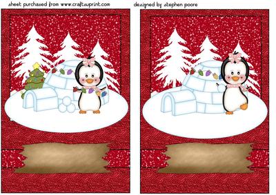 2 Cute Penguin Girl Card Fronts 1