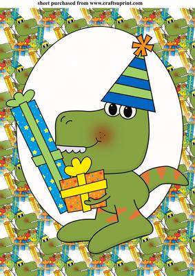 Dino Birthday Topper 1
