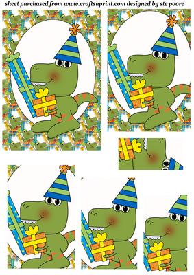 Dino Pyramid Birthday Topper 1