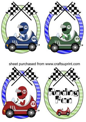 4 Racing Themed Toppers