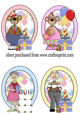 4 Birthday Themed Toppers