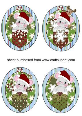 4 Cute Christmas Pocket Mouse Toppers