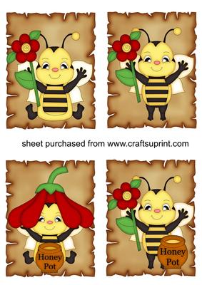4 Cute Honey Bee Toppers