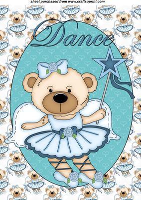 Blue Ballet Bear Topper 4