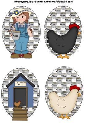 4 Chicken Themed Toppers