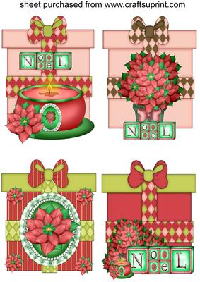 4 Floral Christmas Toppers