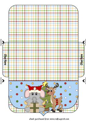 Christmas Elephant Money/voucher Wallet 1