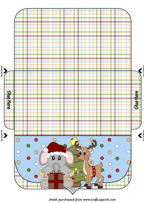 Christmas Elephant Money/voucher Wallet 2