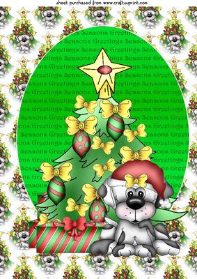 Cute Christmas Puppy Topper 1