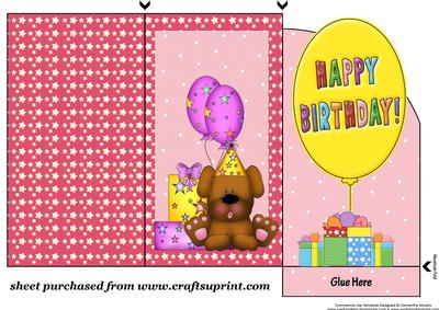 Birthday Pup Money/voucher Wallet 2