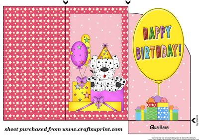 Birthday Pup Money/voucher Wallet 3