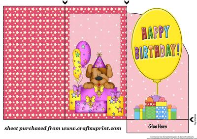 Birthday Pup Money/voucher Wallet 4