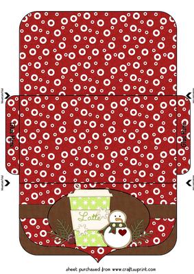 Red Christmas Coffee Money/voucher Wallet 1
