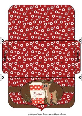 Red Christmas Coffee Money/voucher Wallet 3
