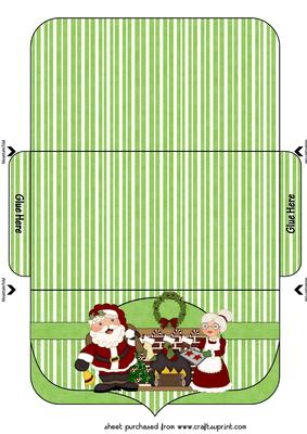 Green Santa Money/voucher Wallet 2