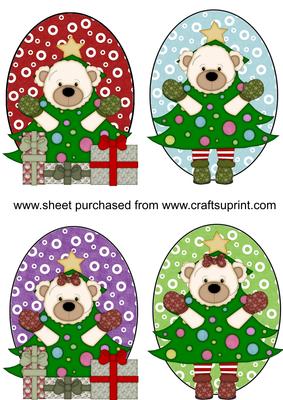 4 Christmas Ted Toppers