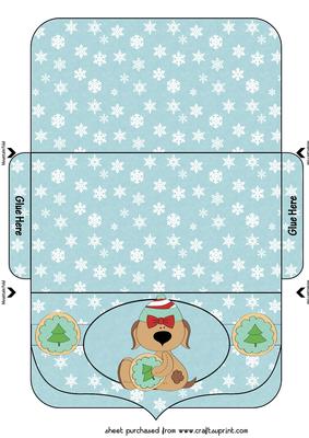 Christmas Cookie Puppy Money/voucher Wallet