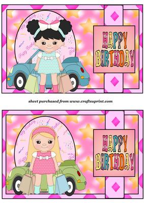2 Shopaholic Birthday Toppers 2