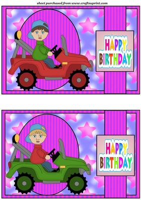 2 Birthday Boy Off Roader Toppers 1