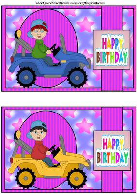2 Birthday Boy Off Roader Toppers 2
