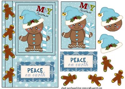Christmas Gingerbread Card Front