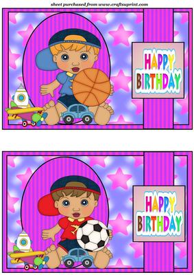 2 Toddler Birthday Boy Toppers 1