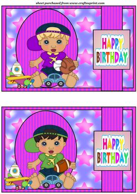 2 Toddler Birthday Boy Toppers 2