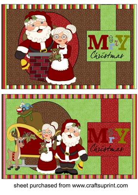 2 Santa and Mrs Claus Toppers 2