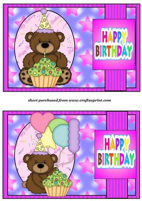 2 Birthday Bear Toppers 1