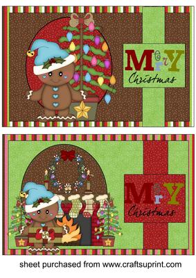 2 Christmas Gingerbread Toppers 1