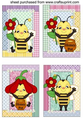 4 Honey Bee Toppers