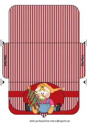 Cute Red Christmas Snowman Money/voucher Wallet 1